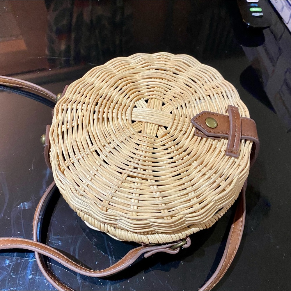 ASOS Wicker Circle Crossbody Purse